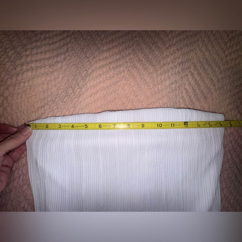 Natalie Rolt Strapless White Maxi Sheer Dress Gown Built-In Bodysuit Nwt Size 2 — image 5 of 8